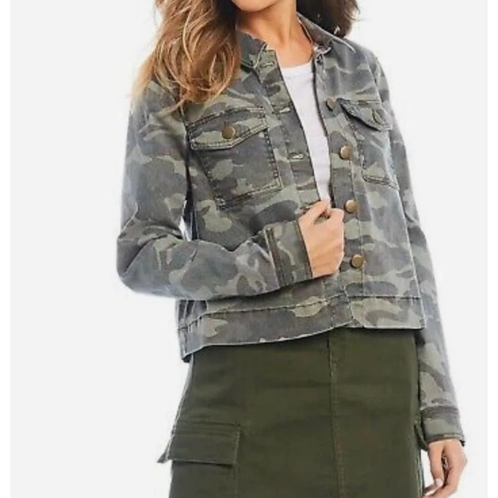 Copper Key Green Camo Semi Cropped Jacket Xl